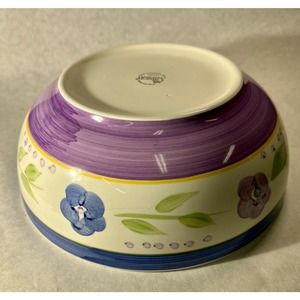 9 inch Gibson Stoneware Bowl with Violets
